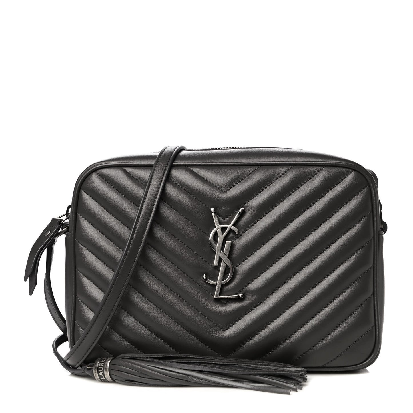 Calfskin Matelasse Monogram Lou Camera Bag Asphalt