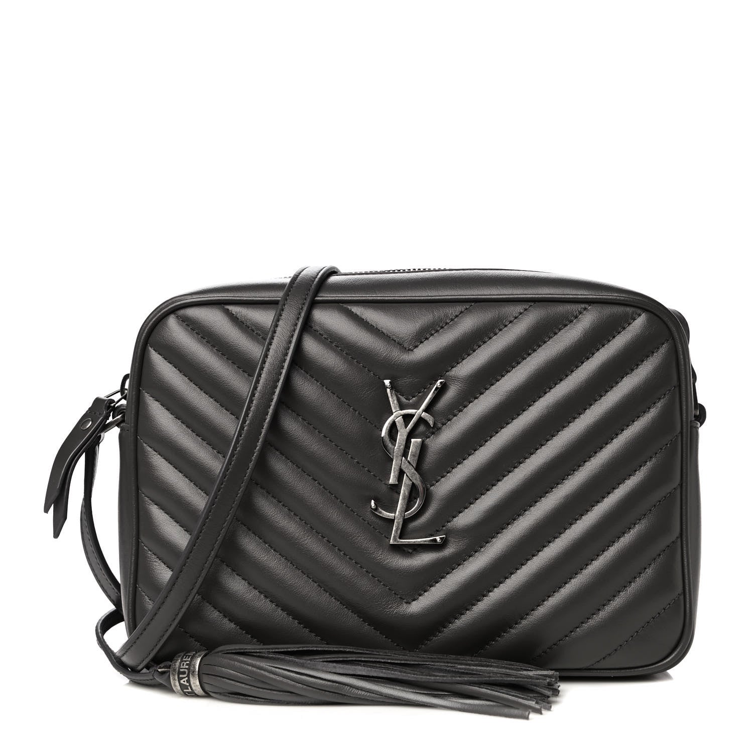 Saint Laurent Calfskin Matelasse Monogram Lou Camera Bag Asphalt 1 of 13
