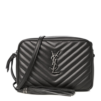 Saint Laurent Calfskin Matelasse Monogram Lou Camera Bag Asphalt 1 of 13