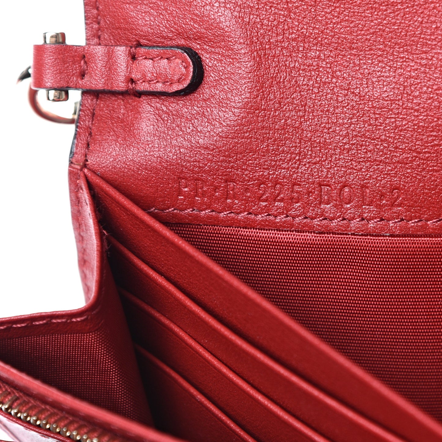 Vitello Rockstud Wristlet Travel Wallet Rosso Valentino