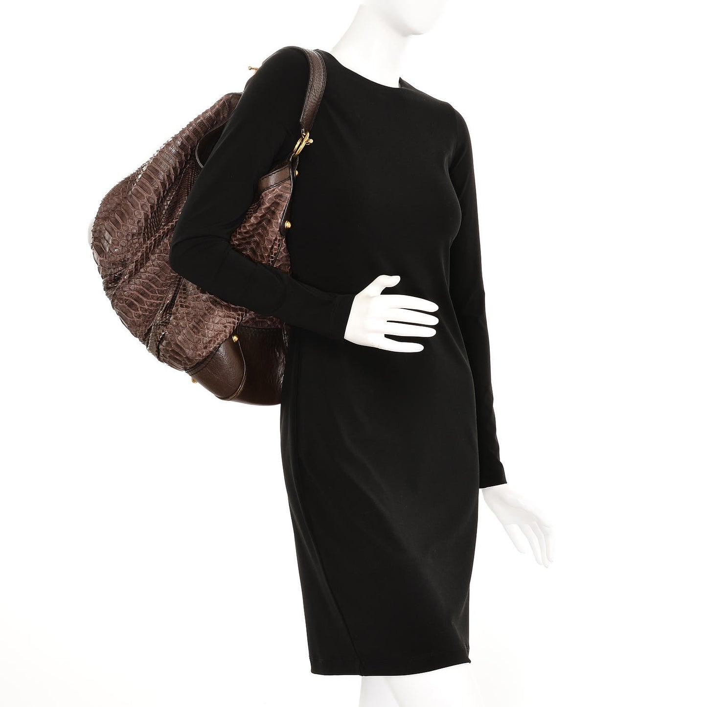 Python Large Jockey Hobo Brown