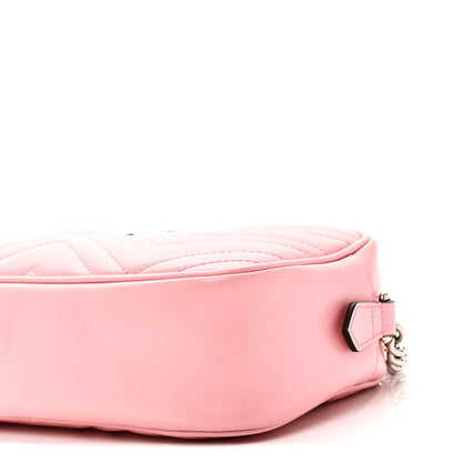 Gucci Calfskin Matelasse Small GG Marmont Chain Shoulder Bag Wild Rose 10 of 10