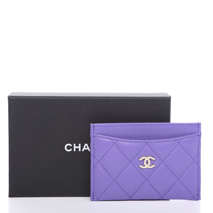 Chanel Caviar Quilted Card Holder Purple 8 of 8