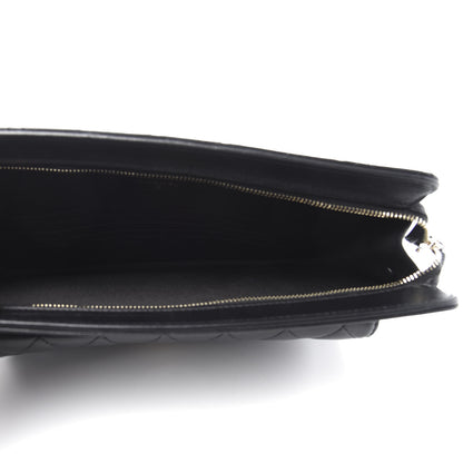 Chanel Lambskin Quilted Wristlet Clutch Black 5 of 11