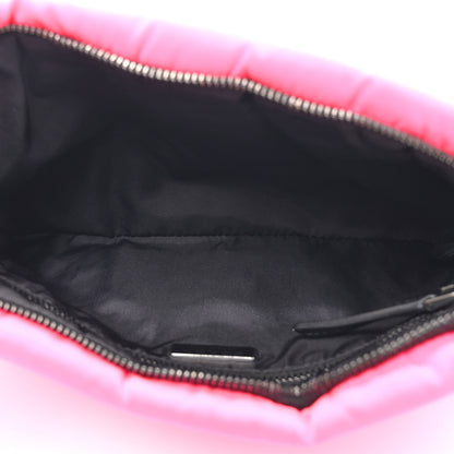 Prada Tessuto Nylon Soft Padded Crossbody Clutch Rosa Fluo 5 of 13
