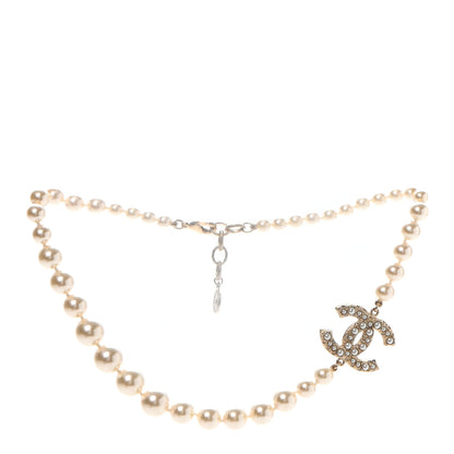 Chanel Pearl CC 100th Anniversary Necklace Light Gold 1 of 7