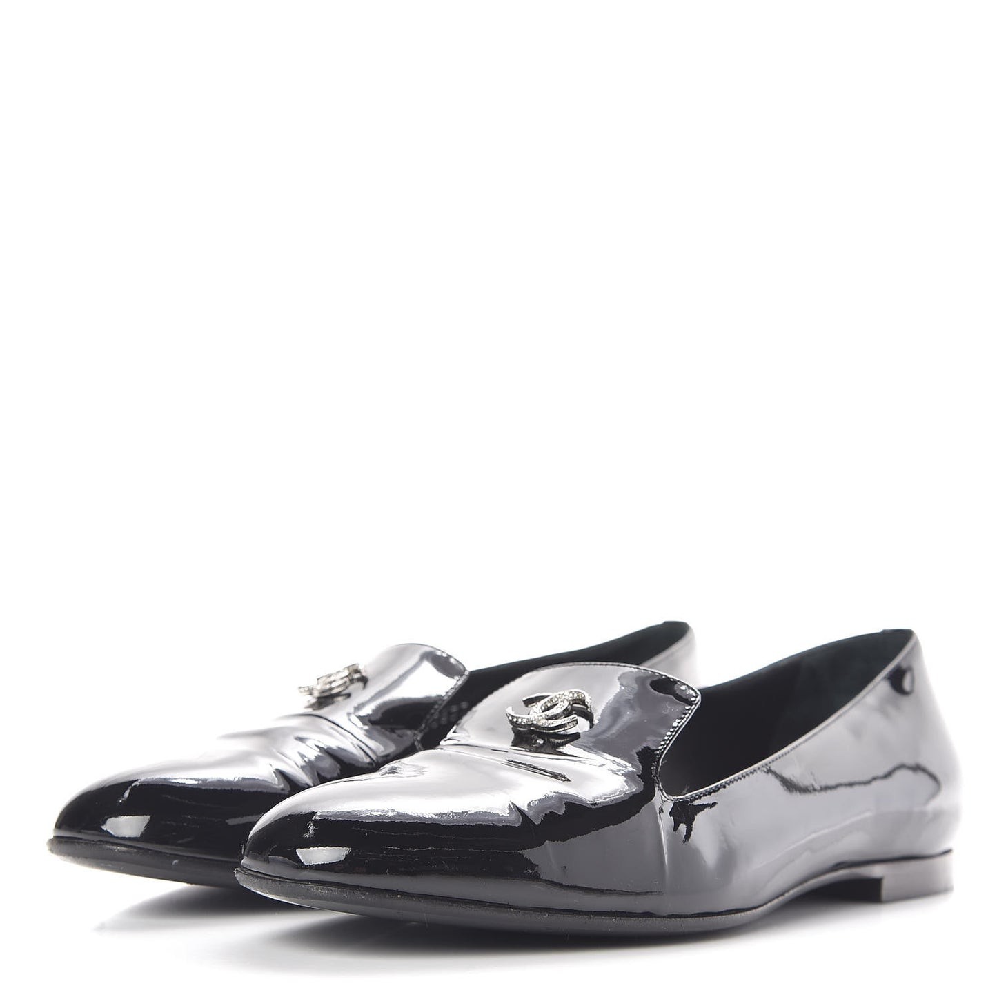 Patent CC Mocassin Loafers 38 Black