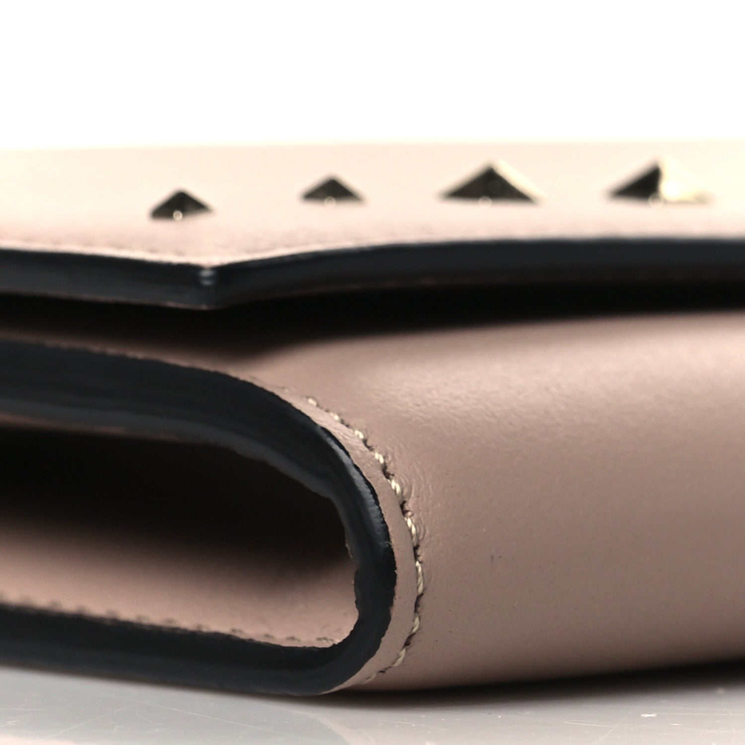 Valentino Garavani Vitello Rockstud Crossbody Wallet on Chain Poudre 8 of 10