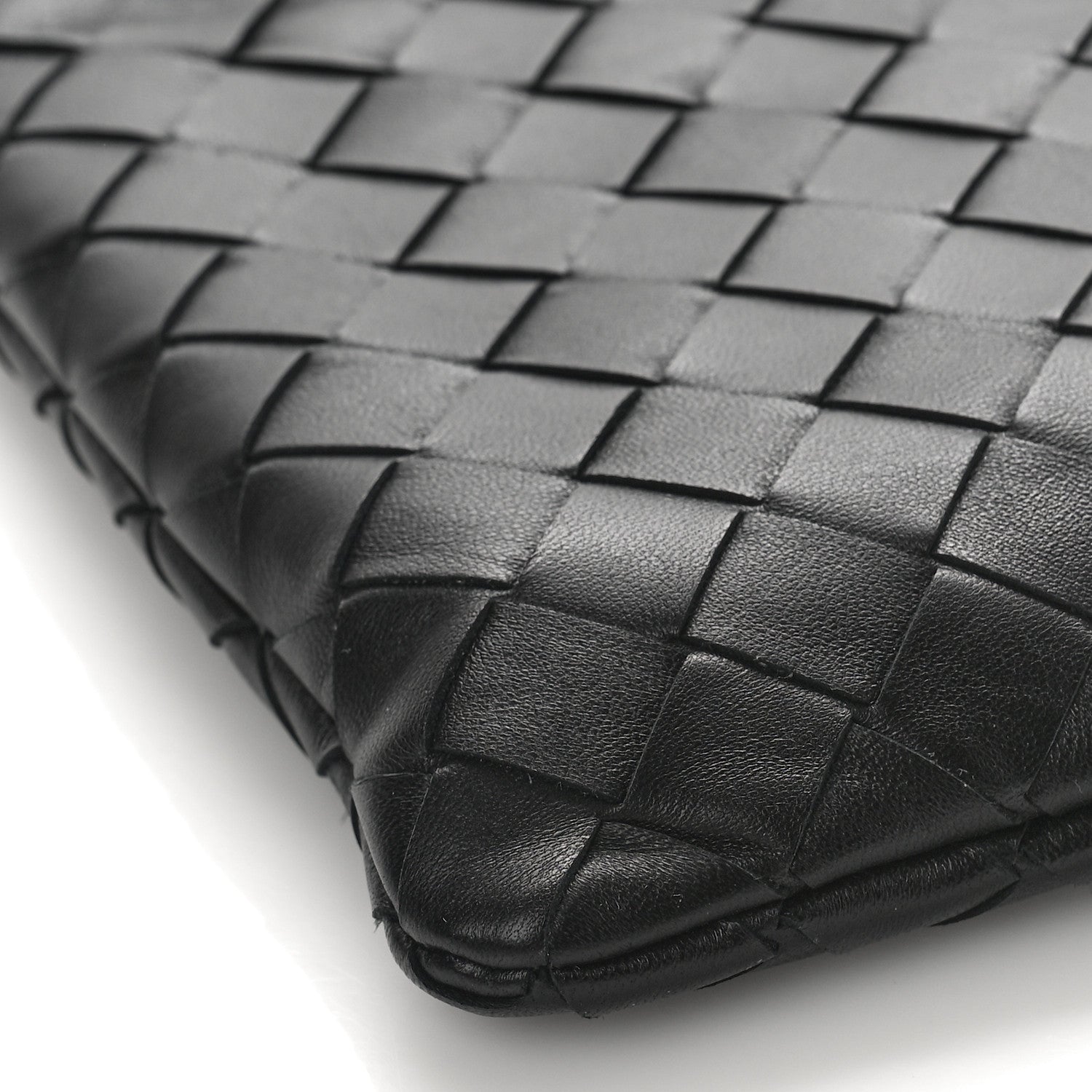Bottega Veneta Nappa Intrecciato Medium Flat Zip Pouch Black 7 of 8