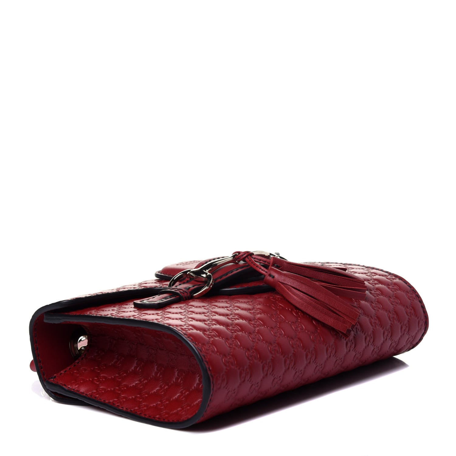 Gucci Soft Microguccissima Mini Emily Chain Shoulder Bag Rosso 5 of 12