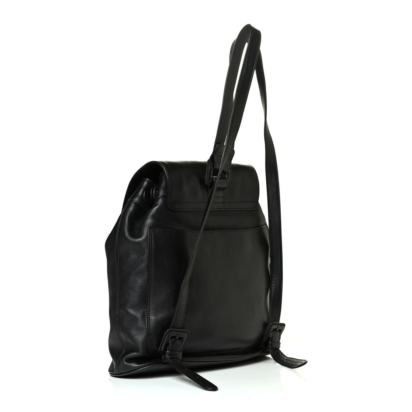 Lambskin CC Drawstring Backpack Black