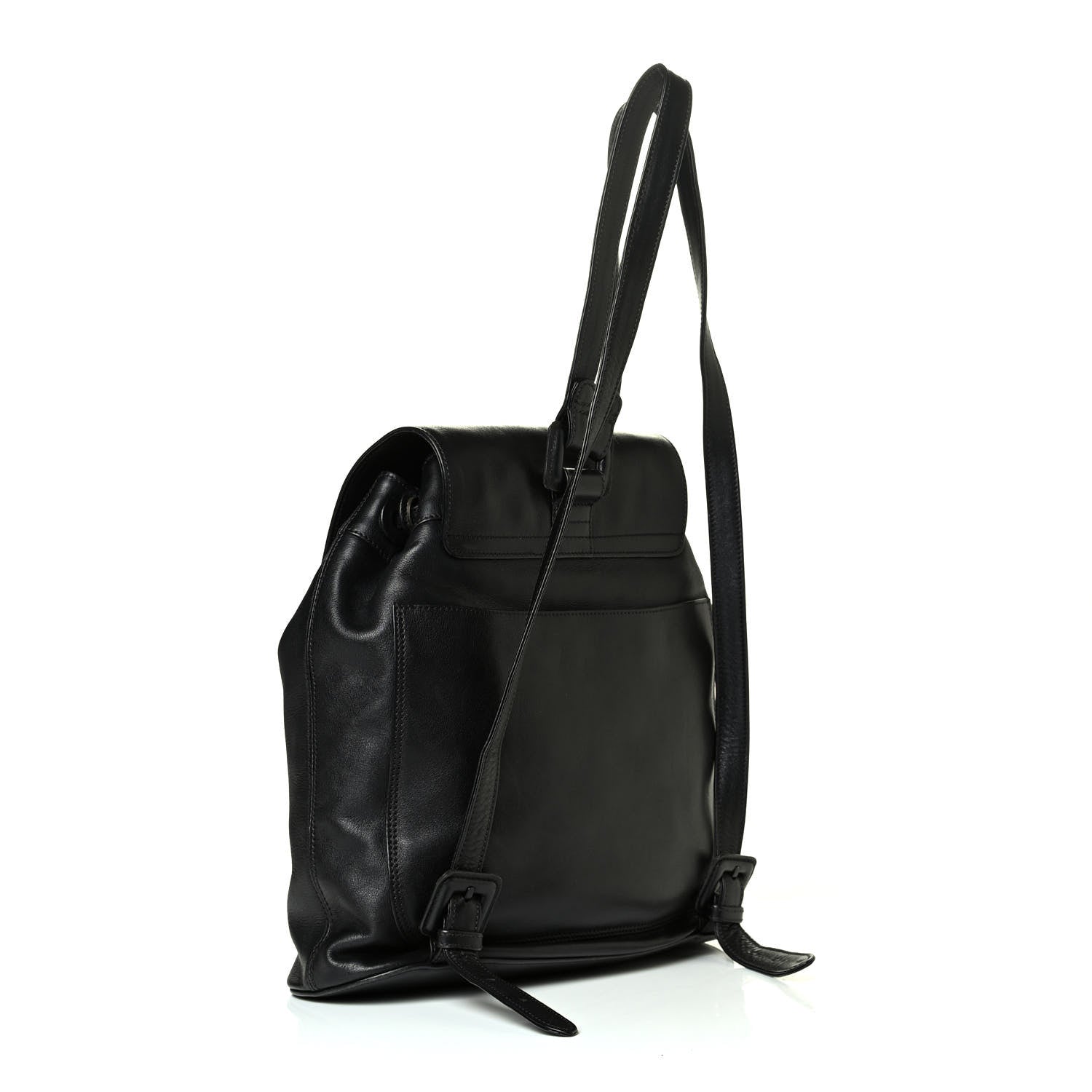 Chanel Lambskin CC Drawstring Backpack Black 2 of 9