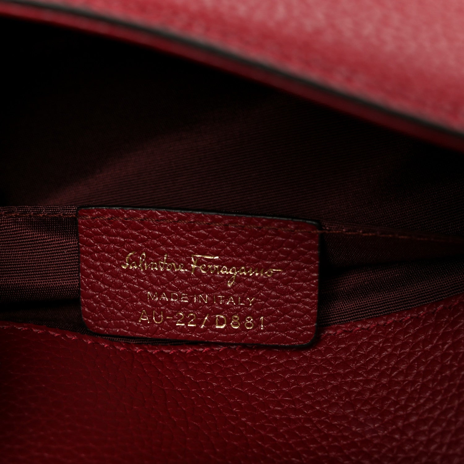 Salvatore Ferragamo Pebbled Calfskin Gancini Chain Crossbody Red 6 of 10