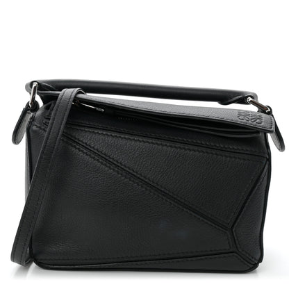 Loewe Calfskin Mini Puzzle Bag Black 1 of 9