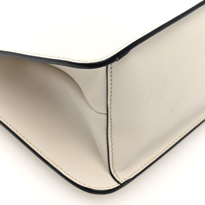 Prada Brushed Calfskin Double Zip Crossbody White 8 of 9