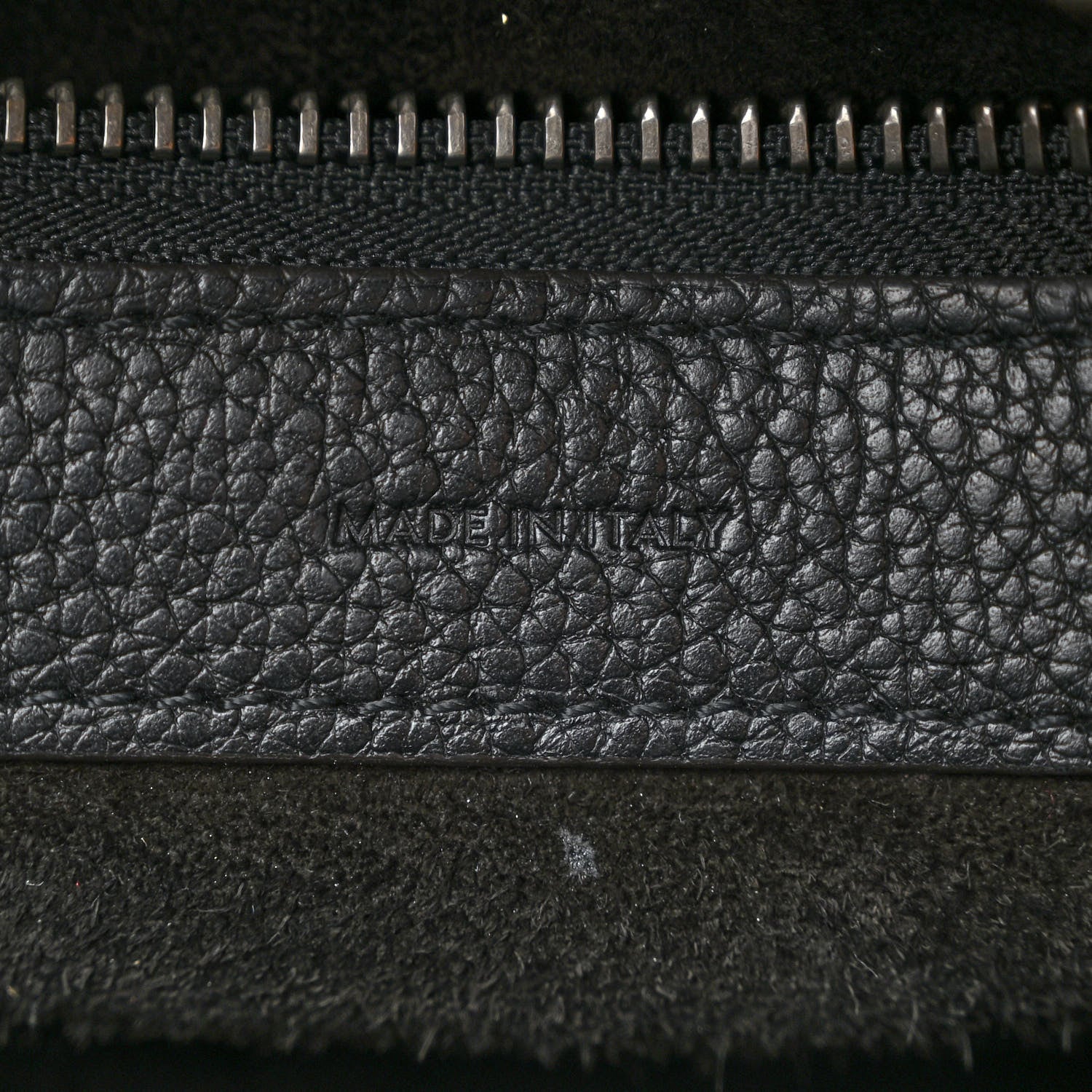 Celine Drummed Calfskin Micro Luggage Black 6 of 11
