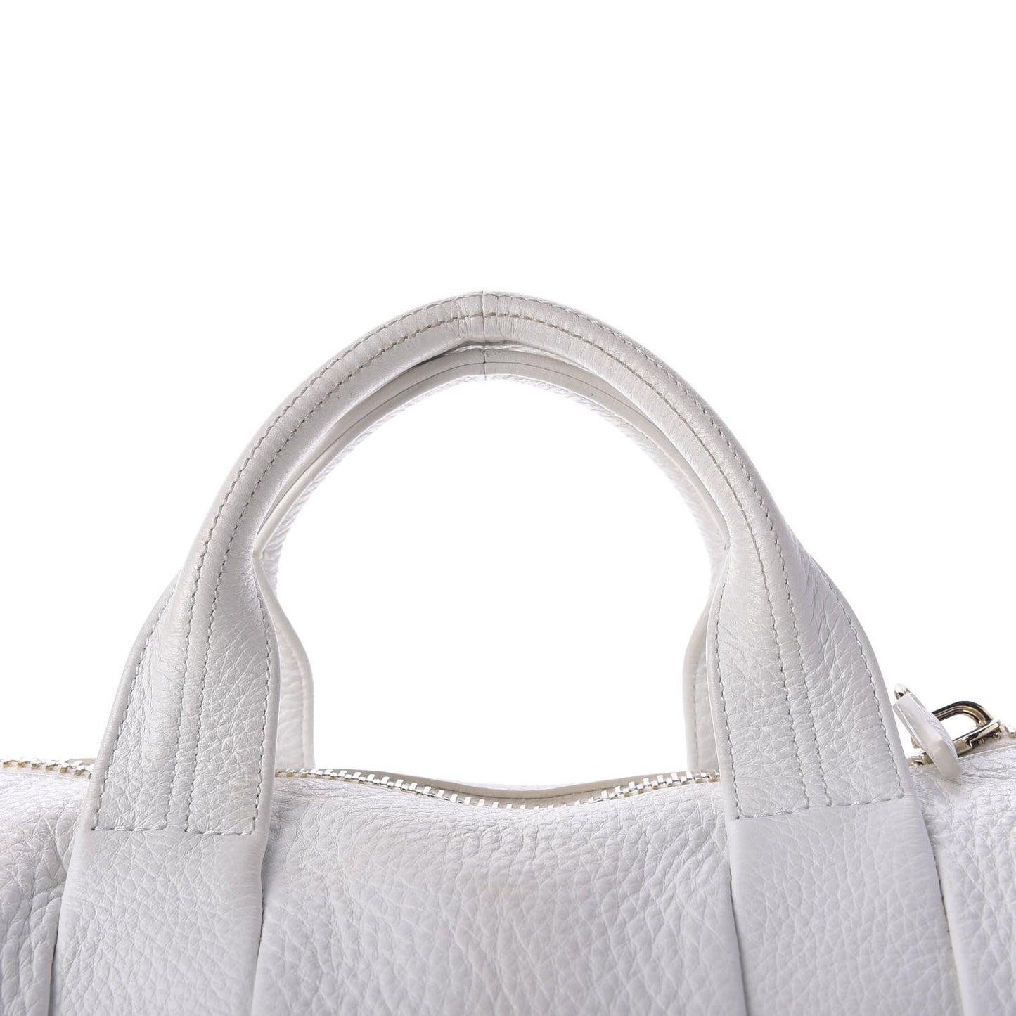 Pebbled Lambskin Rocco White Gold Hardware