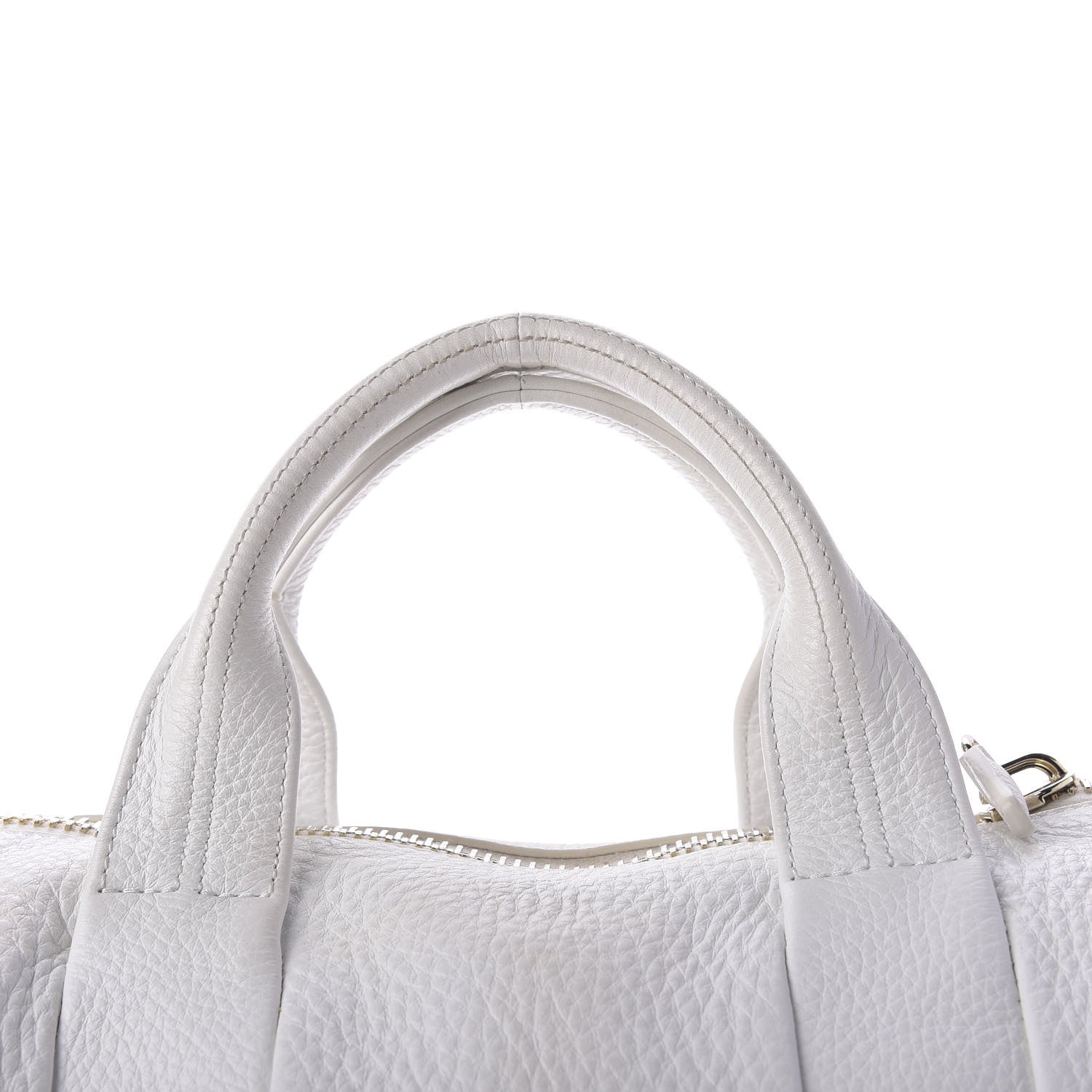 Alexander Wang Pebbled Lambskin Rocco White Gold Hardware 9 of 10