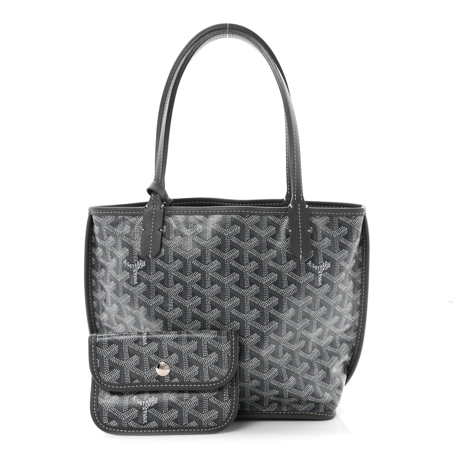 Goyardine Reversible Mini Anjou Grey