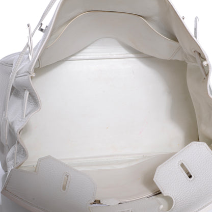 Hermes Taurillon Clemence Birkin 35 White 11 of 11