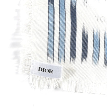 Christian Dior Silk Twill Dior Palms Square Scarf Blue 3 of 3
