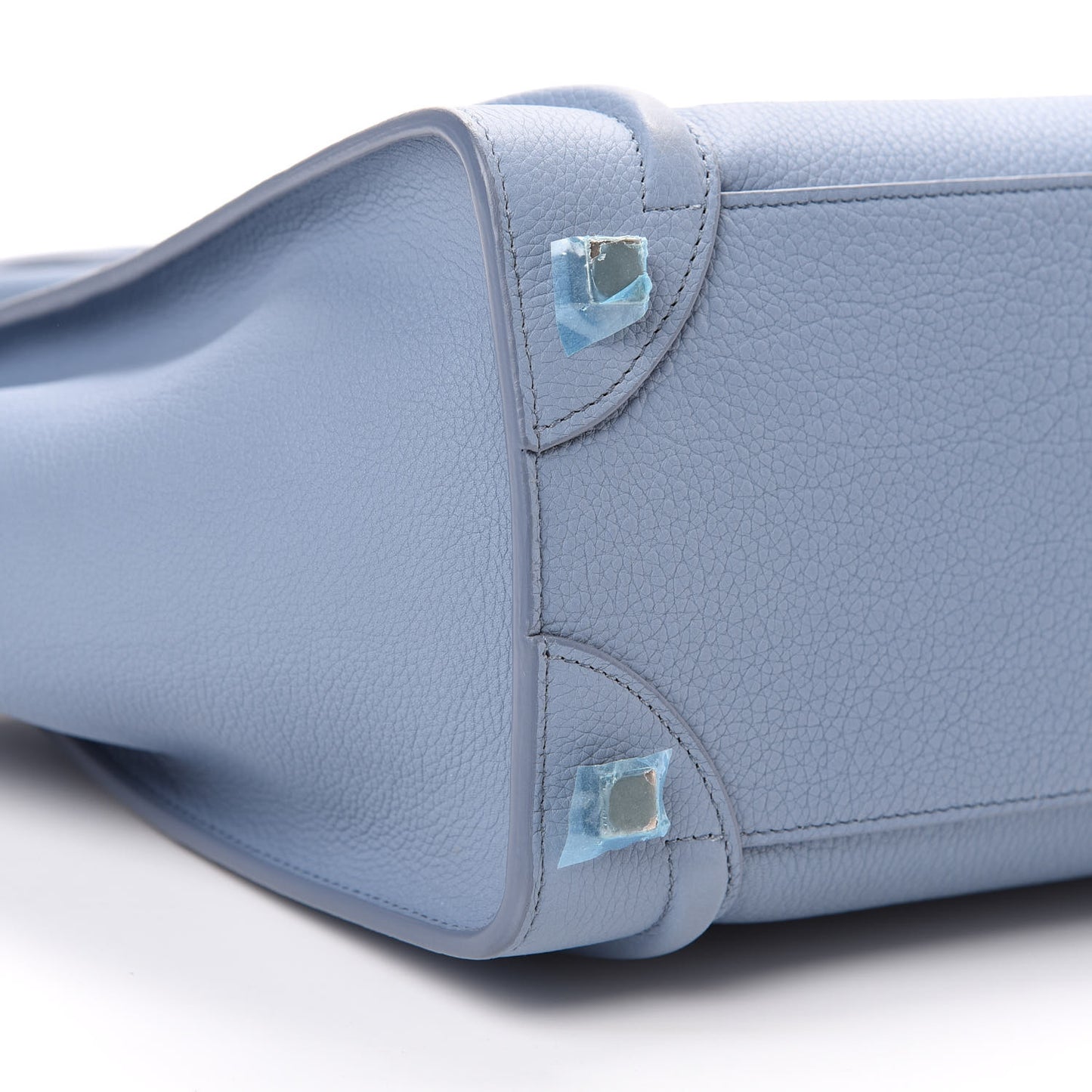 Drummed Calfskin Micro Luggage Slate