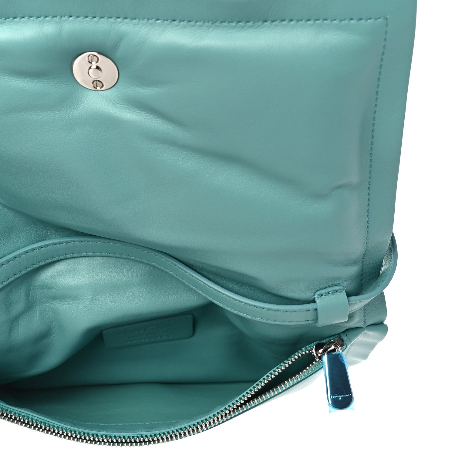 Salvatore Ferragamo Calfskin Viva Bow Minibag Tyrone Turquoise 7 of 10