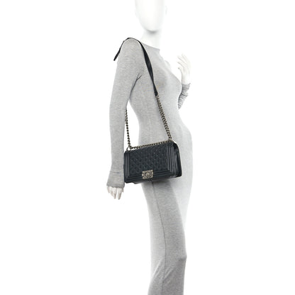 Chanel Lambskin Quilted Medium Boy Flap Black 2 of 10