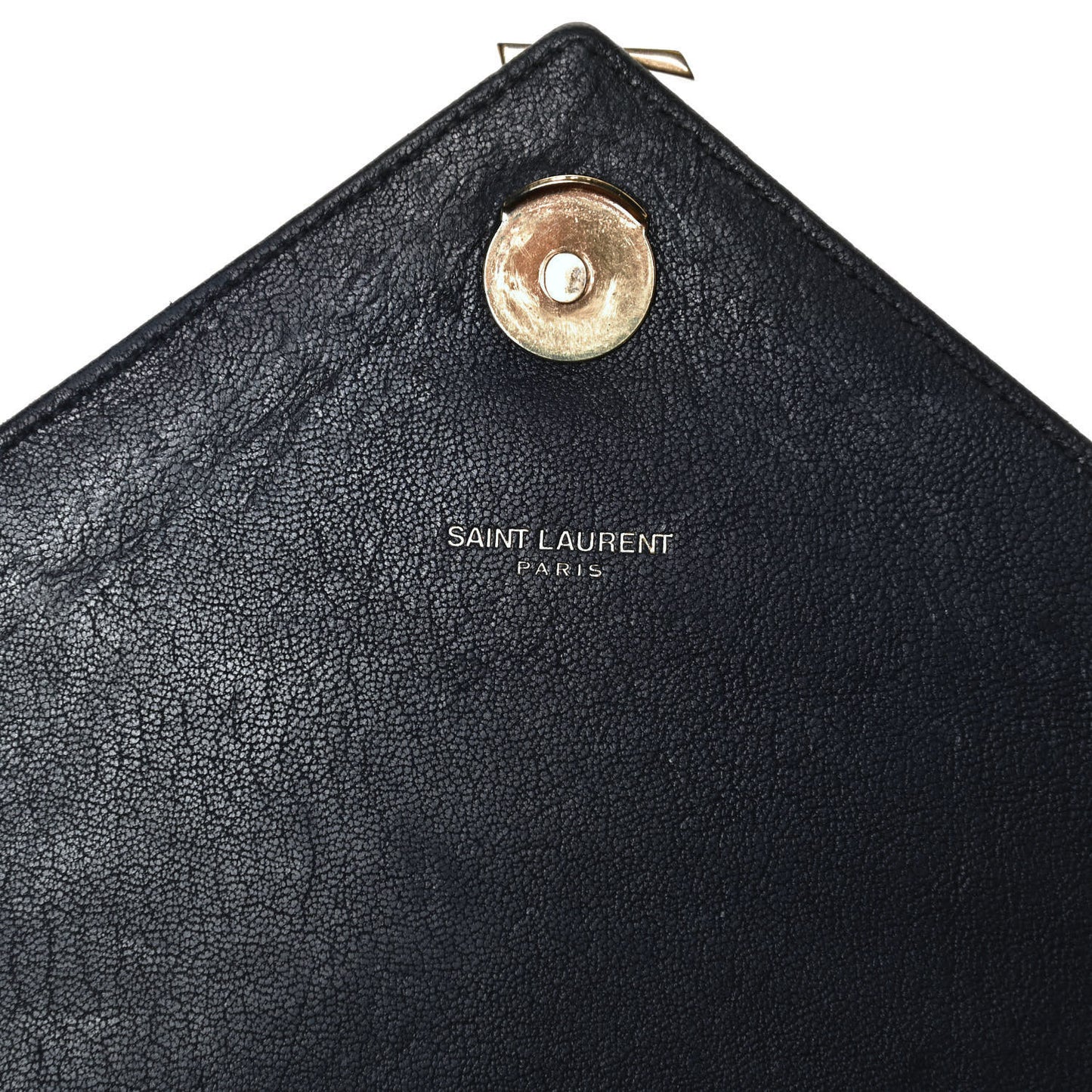 Sheepskin Matelasse Chevron Monogram Medium College Bag Deep Marine