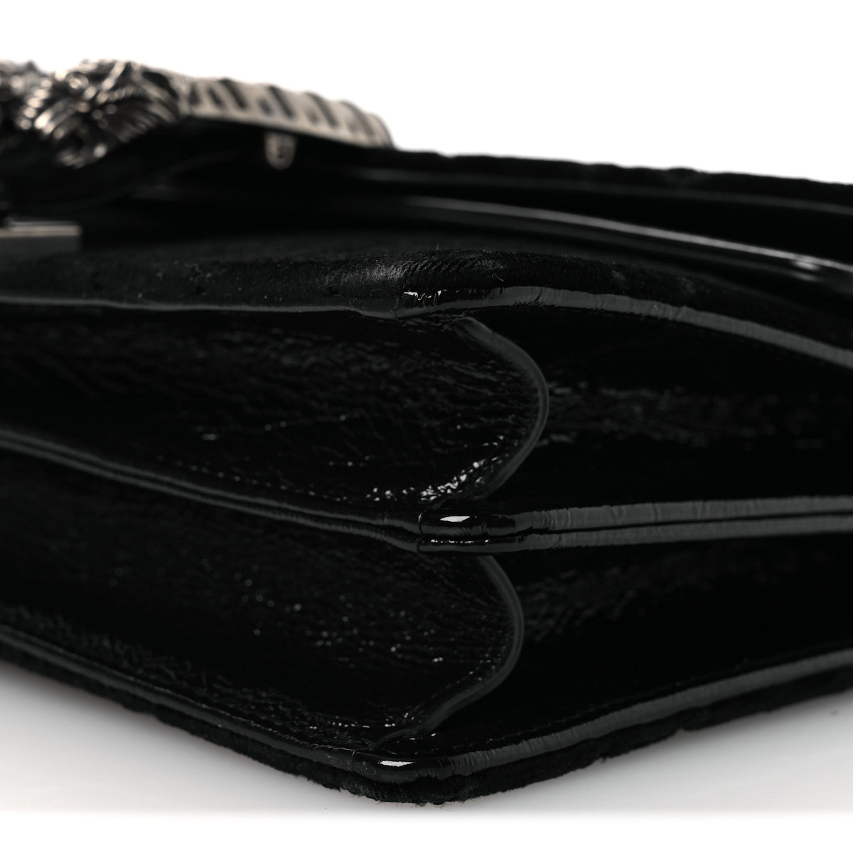 Velvet GG Monogram Small Dionysus Shoulder Bag Black