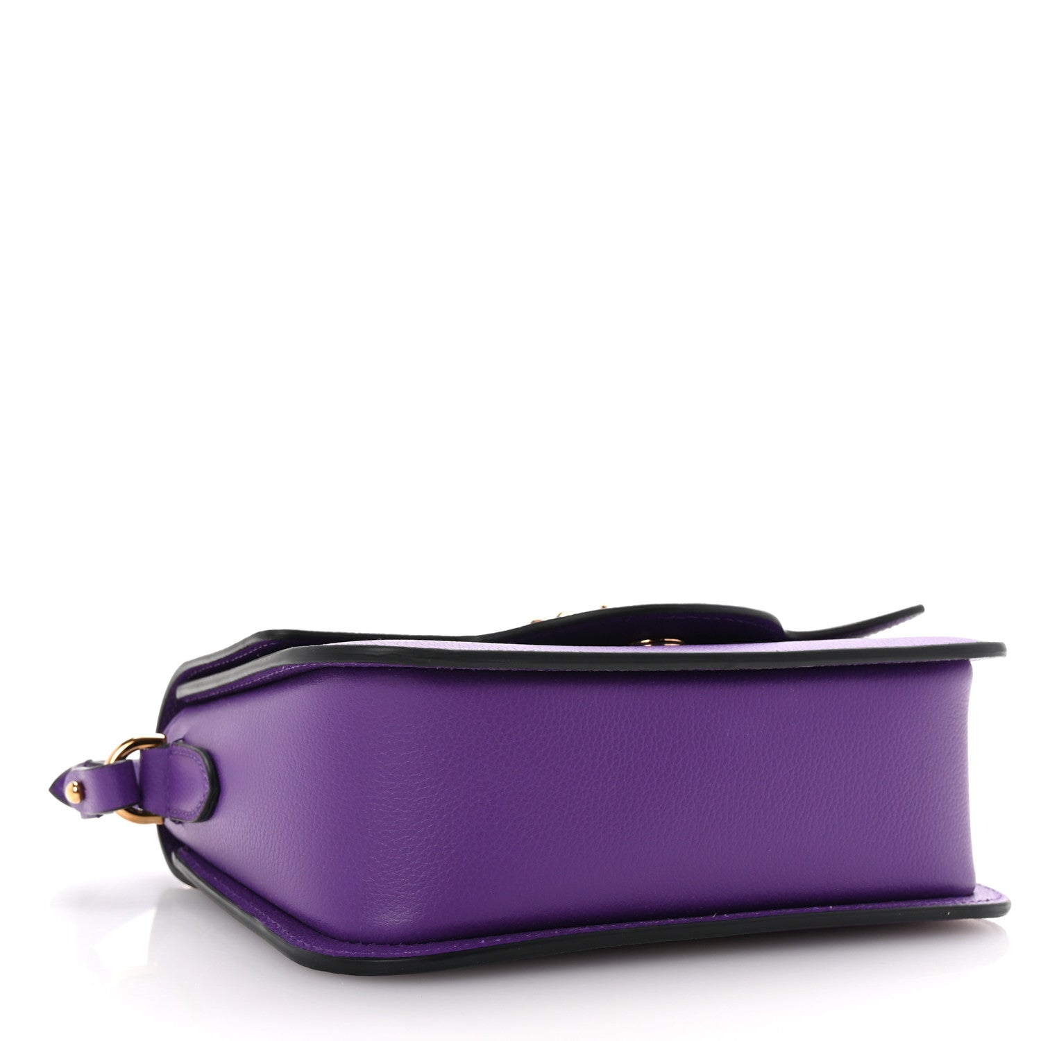 Versace Grained Calfskin La Medusa Flap Shoulder Bag Dark Orchid 4 of 9