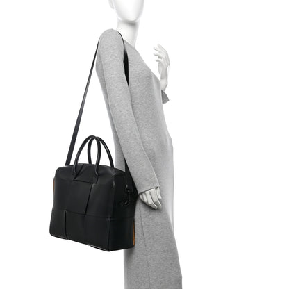 Bottega Veneta Calfskin Maxi Intrecciato Arco Briefcase Black 2 of 9