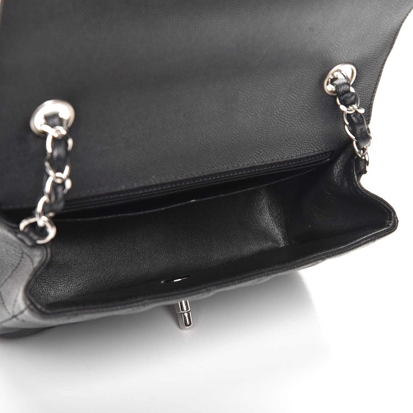 Caviar Quilted Mini Rectangular Flap Black