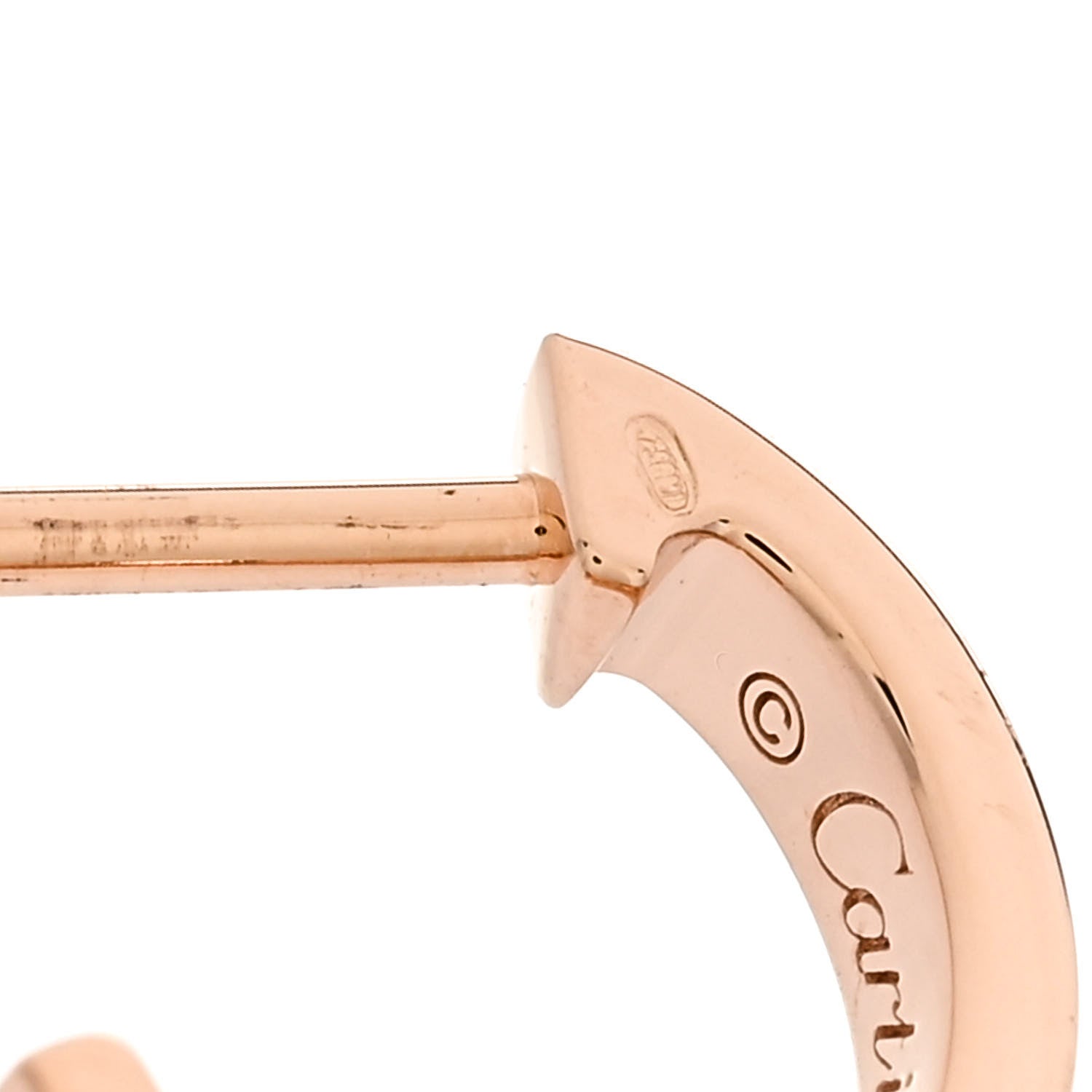 Cartier 18K Pink Gold Small LOVE Hoop Earrings 6 of 8