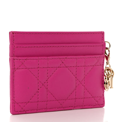 Christian Dior Lambskin Cannage Lady Dior Card Holder Rani Pink 3 of 7