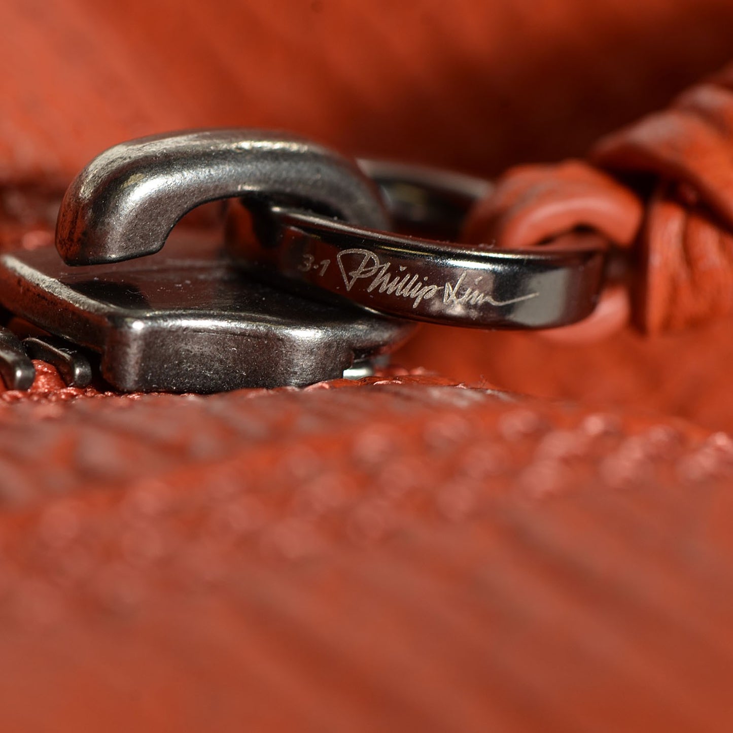3.1 Textured Calfskin Medium Pashli Satchel Persimmon
