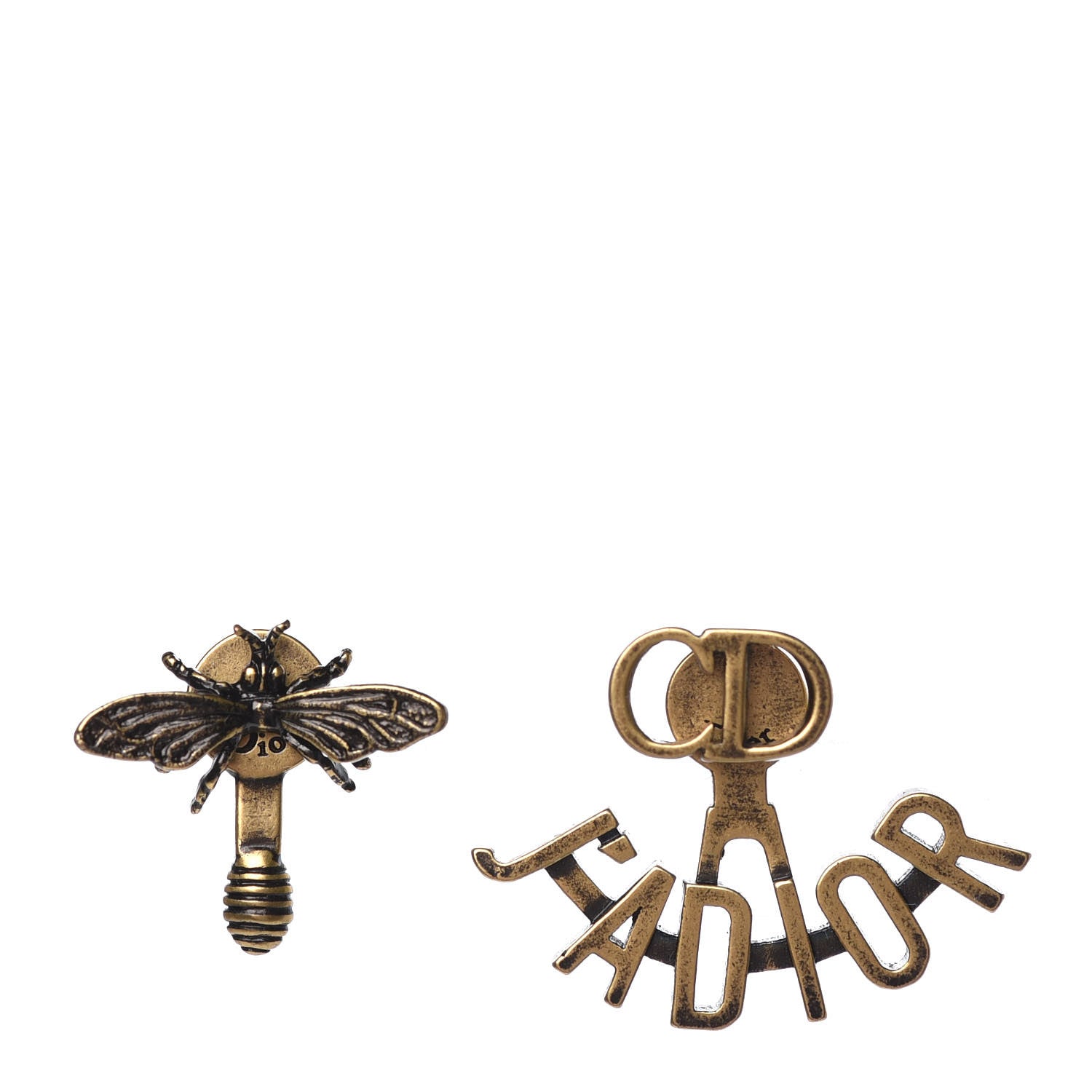 Christian Dior Metal J'Adior Earrings Aged Gold 1 of 4