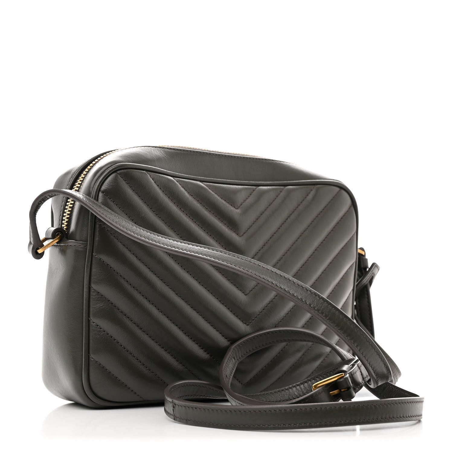 Saint Laurent Calfskin Matelasse Monogram Lou Camera Bag Fog 3 of 10