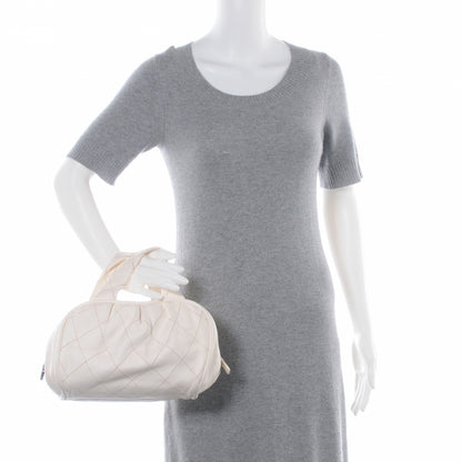 Chanel Calfskin Round Bowling Bag White 2 of 7