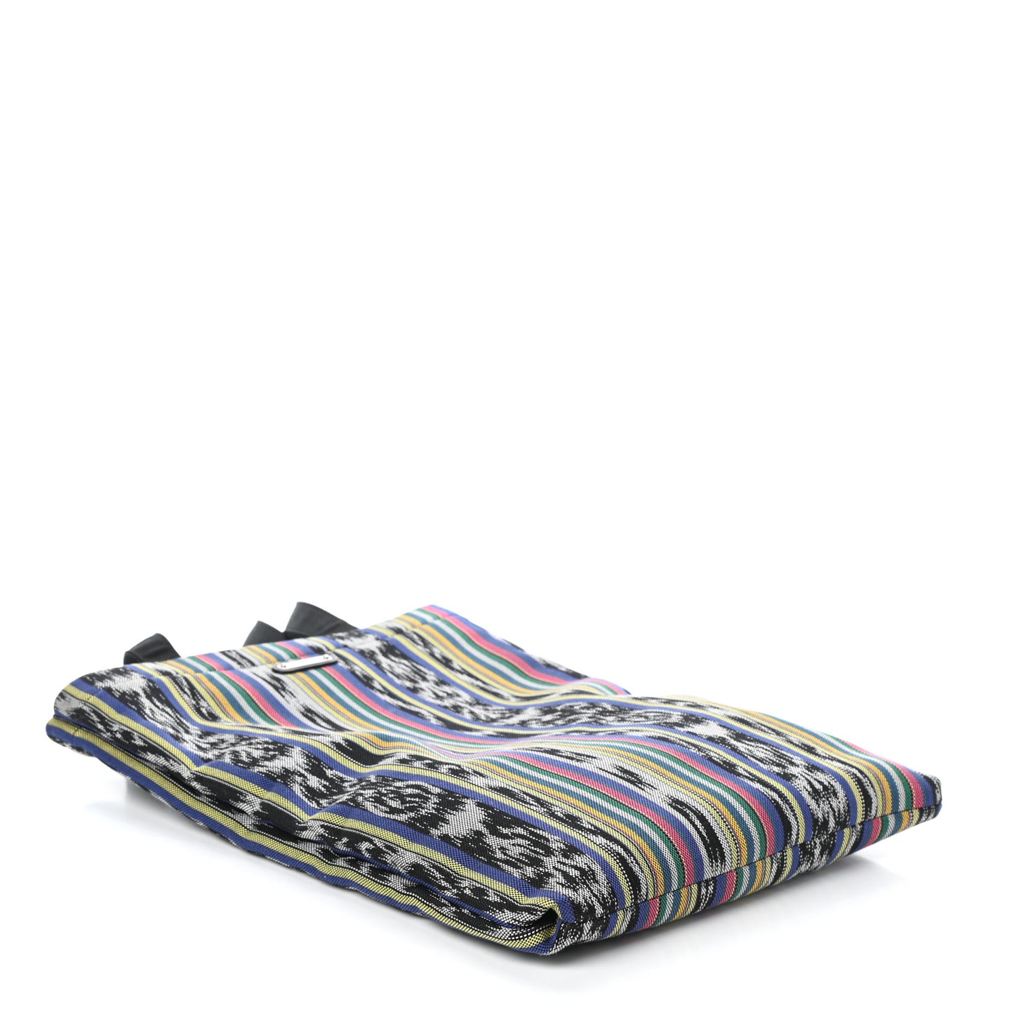 Canvas Ikat Antibe Flat Shopping Tote Multicolor