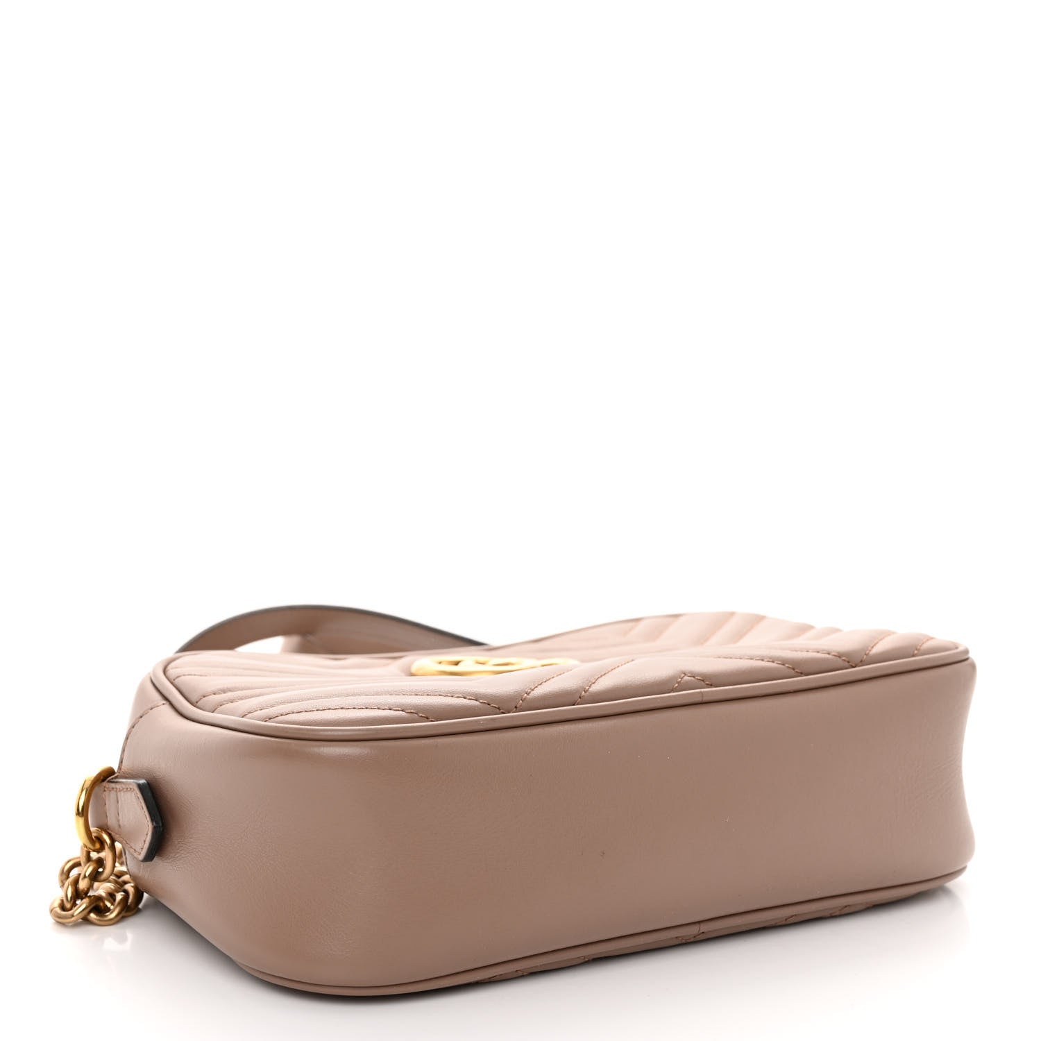 Gucci Calfskin Matelasse Small GG Marmont Chain Shoulder Bag Porcelain Rose 4 of 9