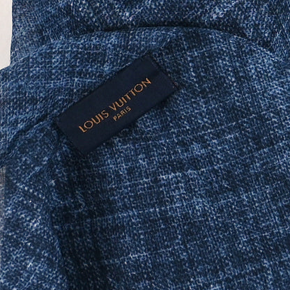 Louis Vuitton Cotton Monogram Denim Long Shawl Blue 3 of 3