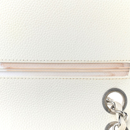 Chanel Caviar Quilted Medium Double Flap White 11 of 11