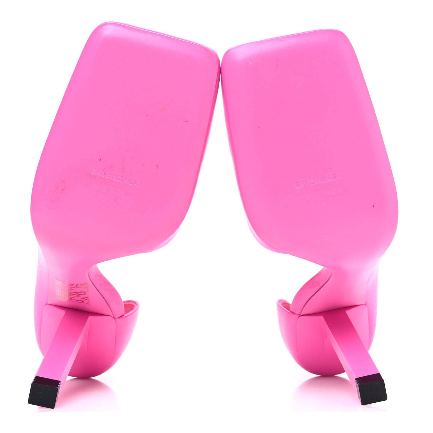 Shiny Soft Calfskin Void D'Orsay 110mm Pumps 37 Fluo Pink