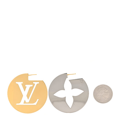 Louis Vuitton Perfect Match Earrings Gold Silver 2 of 6