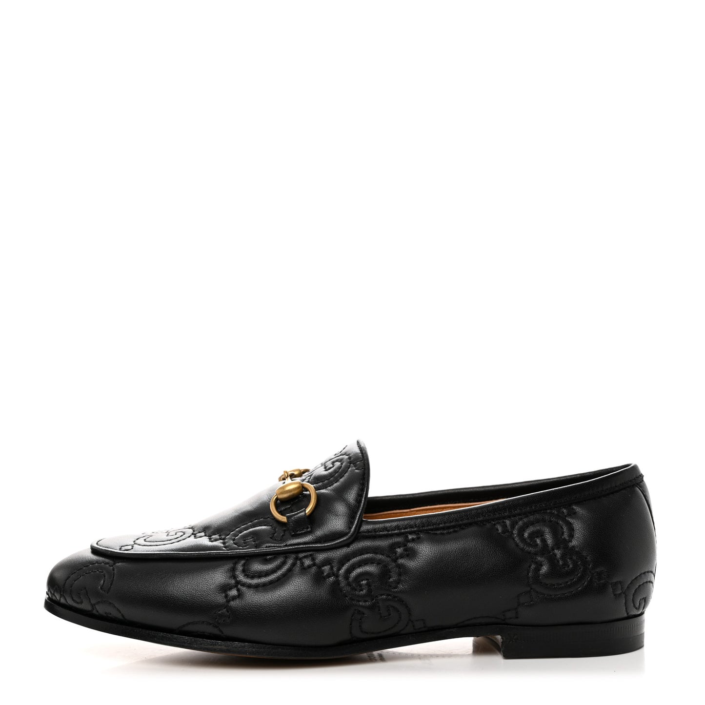 Nappa Charlotte GG Matelasse Womens Jordaan Loafers 35.5 Black