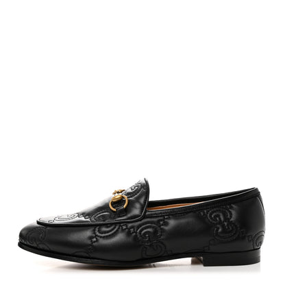 Gucci Nappa Charlotte GG Matelasse Womens Jordaan Loafers 35.5 Black 1 of 8