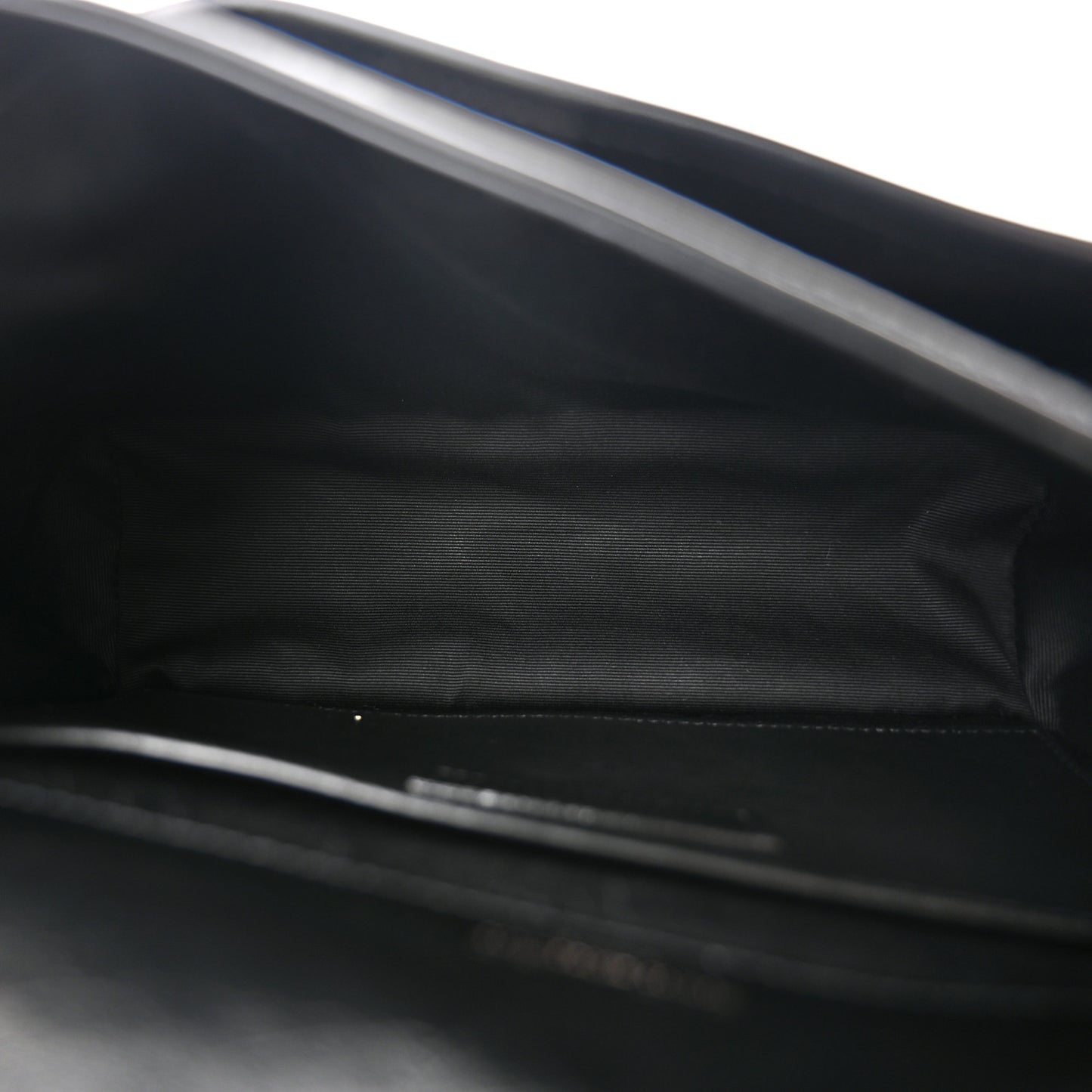 Crinkled Calfskin Matelasse Monogram Baby Niki Chain Satchel Black
