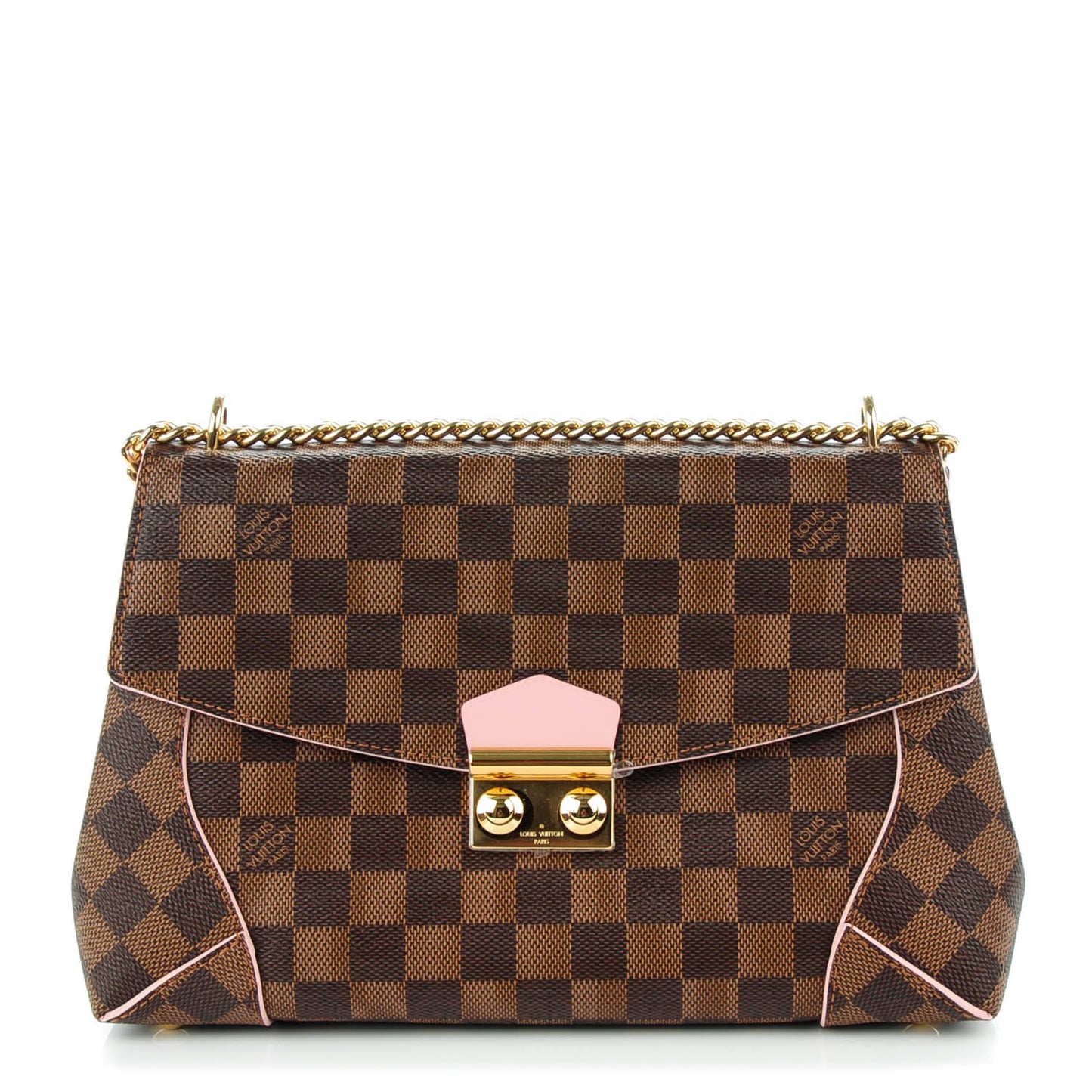 Damier Ebene Caissa Clutch Rose Ballerine