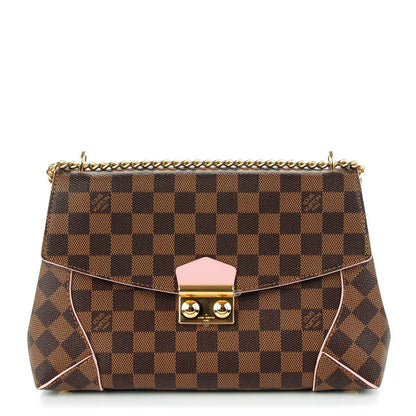 Louis Vuitton Damier Ebene Caissa Clutch Rose Ballerine 1 of 7